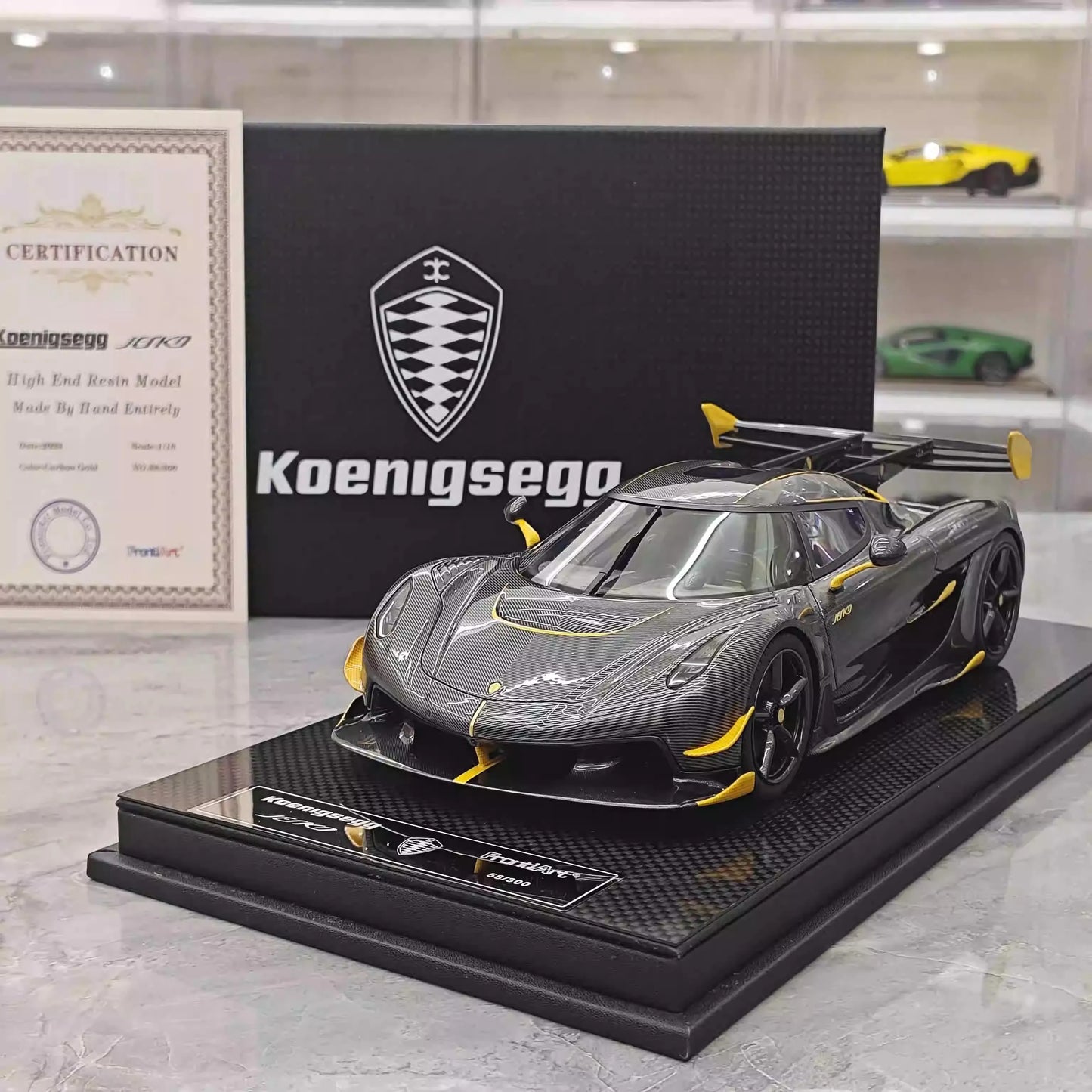 Frontiart Car Model 1/18 Koenigsegg Jesko Car Model Resin Model Limited Edition Cars Model Room Ornament Boy Collection Gift