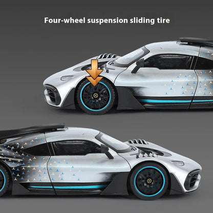 Large 1/18 alloy die-cast AMG-ONE sports car model simulation sound and light adult collection gift