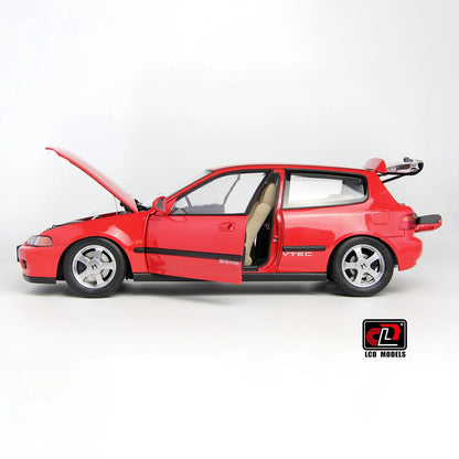 LCD 1/18 Car Model Honda Civic Mk5 EG6 Car Model Simulation Model Diecast Model Collect Ornaments Boy Custom Birthday Toy Gift