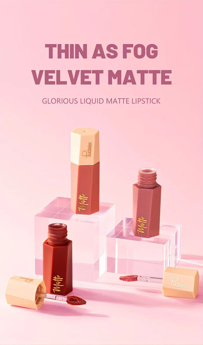 Matte Velvet Lip Tint, Nude Color Lip Glaze, Long Lasting Waterproof Non Transfer, Lightweight Soft Lip Makeup, Perfect Valentin