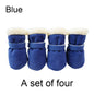 Winter Waterproof 4Pcs Warm Non-slip Snow Boots for Small Breeds Dogs Puppy Outdoor Walking Dog Socks Bootie Pet Paw Care