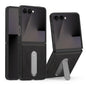 Luxury Invisible Fold Stand Magnetic Leather Phone Case For Samsung Z Flip 7 FE 6 5 4 3 5G For Magsafe Wireless Charging Cover