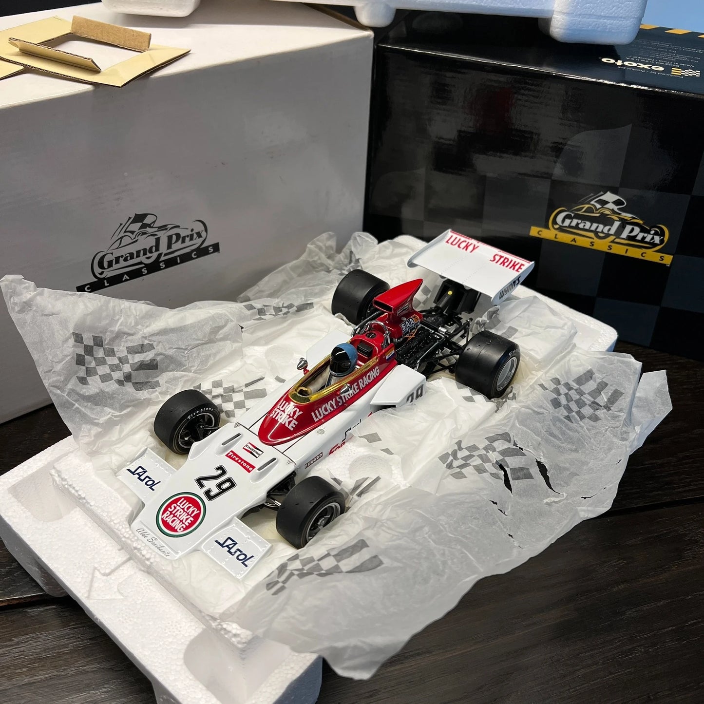 Exoto 1:18 F1 72D #29 Bring a Doll Simulation Limited Edition All Open Alloy Metal Static Car Model Toy Gift
