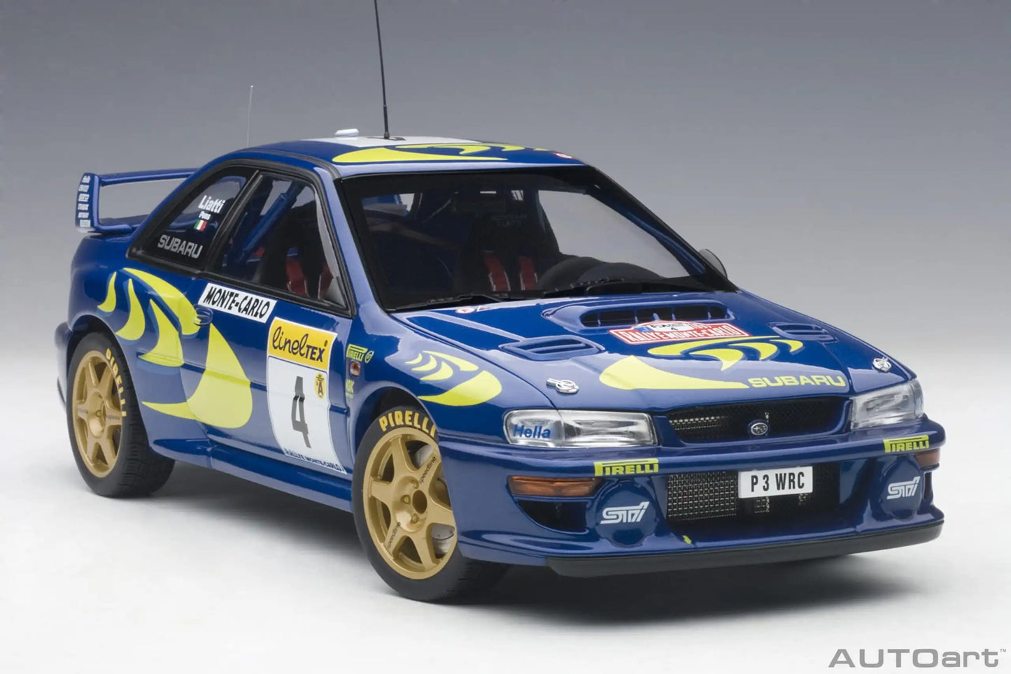 AUTOART Die-cast car model 1/18 Subaru Impreza WRC Rally of Monte Carlo  Static display car models