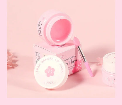 Laikou Sakura Lip Mask 8g Overnight Treatment Hydrating Moisturizing Repair Dry Chapped Lips Nourishing Care Peel Off