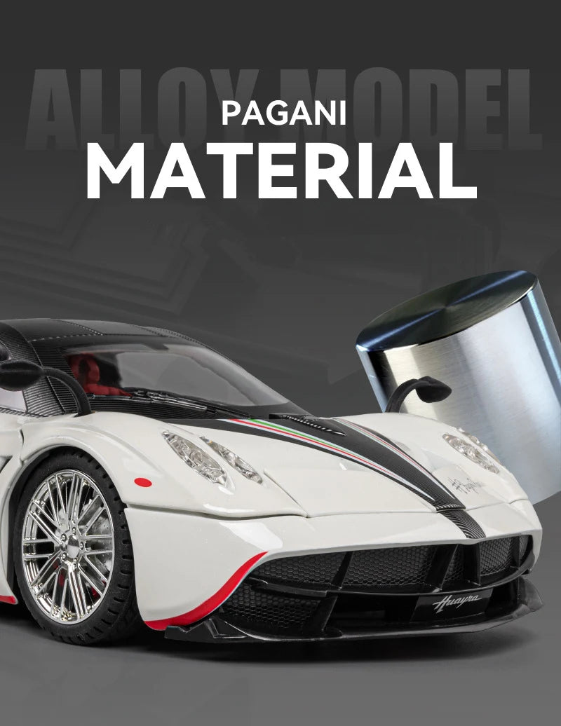 Pagani Huayra Dinastia 1:18 Alloy Racing Car Model Diecasts Metal Sports Car Vehicles Model Simulation Sound Light Kids Toy Gift
