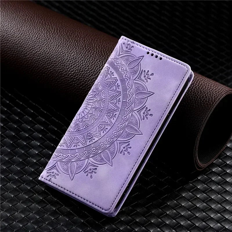 Wallet Luxury Phone Case For Xiaomi Redmi 9A 9C NFC Note 9S 9 Pro Max Redmi9 Power 9T Leather Magnetic Flip Cover Totems Coque