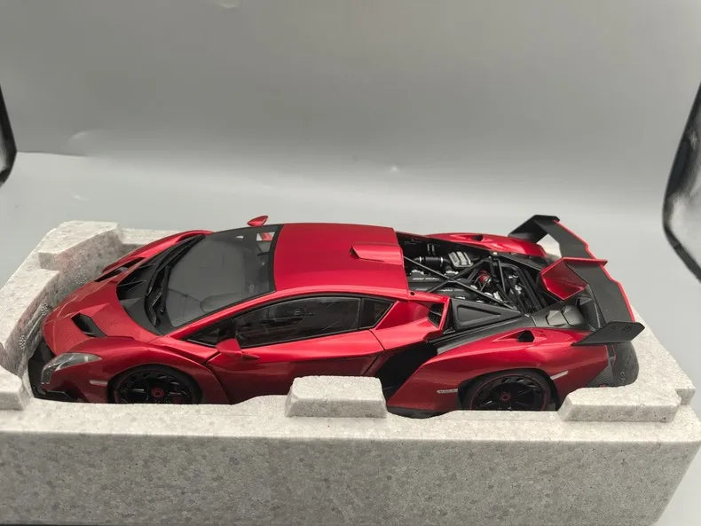 Autoart 1:18 VENENO Red Simulation Limited Edition All Open Alloy Metal Static Car Model Toy Gift