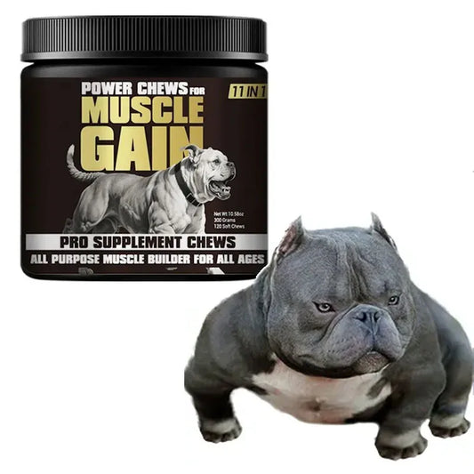 Pitbull 11 IN 1 MUSCLE GAIN For Dogs, Enhances Strength Endurance, Boosts Performance Training Nutrients Supplement 120g