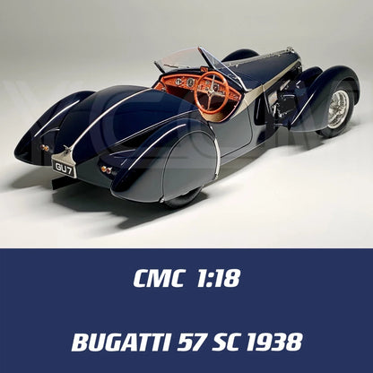 CMC 1:18 57SC 1938 Convertible Simulation Limited Edition All Open Alloy Metal Static Car Model Toy Gift