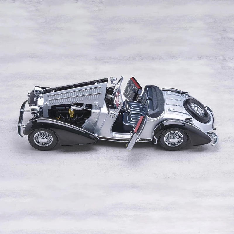 1/18 Scale 1939 Horch Convertible Sports Car Simulation Alloy Car Model Static Display Collectible Toy Gift Souvenir Decoration