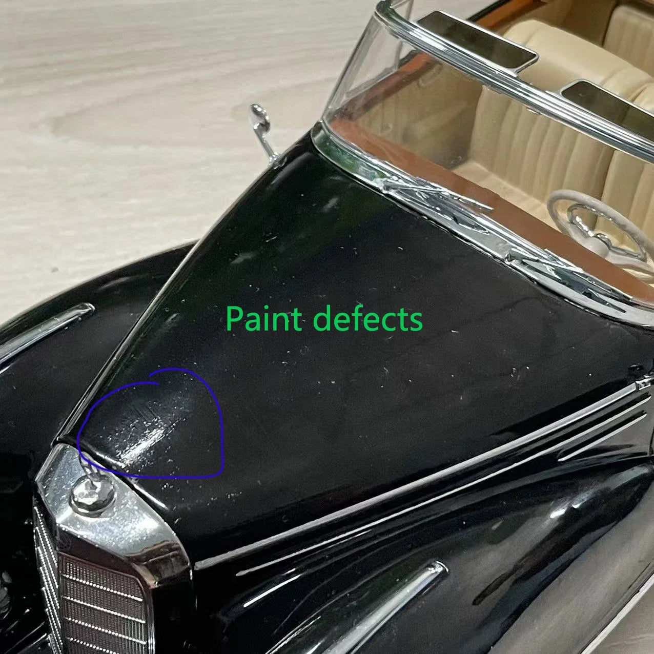 1:18 Benz Convertible Car Model Die-cast Alloy Collection 300 Sc Cabriolet 1957 & Coupe 1955 The Paint Defective