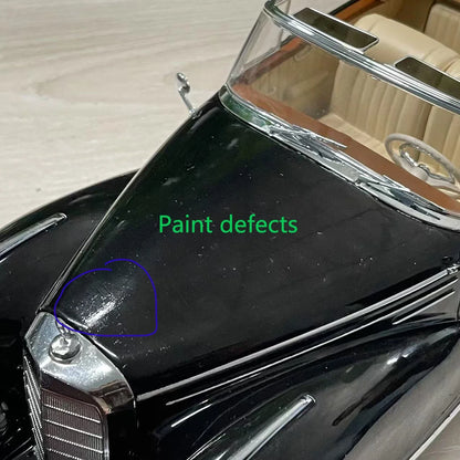 1:18 Benz Convertible Car Model Die-cast Alloy Collection 300 Sc Cabriolet 1957 & Coupe 1955 The Paint Defective