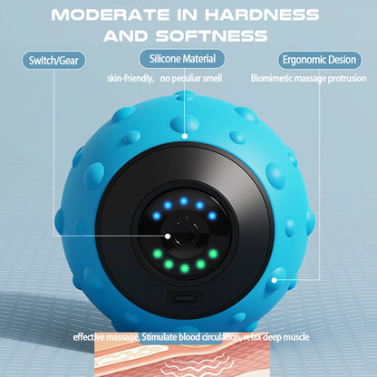 Rechargeable 5 Gears Vibrating Massage Ball Portable Peanut Massager Vibrating Foam Roller For Fitness Mobility Yoga Relaxation