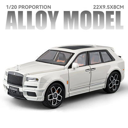 Rolls Royce 1:20 SUV Cullinan Alloy Luxy Car Model Diecast Metal Vehicles Car Model Simulation Sound and Light Gift