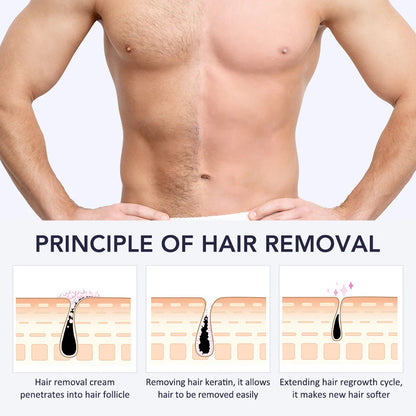 Body Hair Removal Cream Sensitive Skin Painless Effective Hair Removal Cream for Hand Legs and Bikini Area Armpit Mild Formula