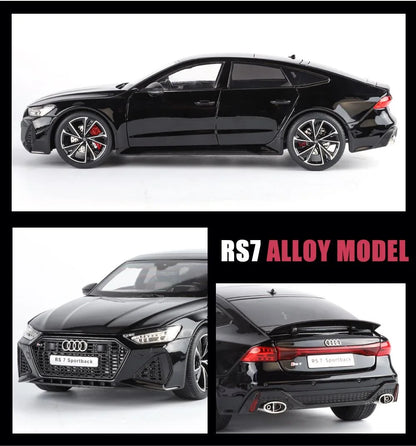 Key Remote Control Version 1:18 AUDI RS7 Alloy Sports Car Model Diecast Metal Racing Vehicle Car Model Sound Light Toy Gift