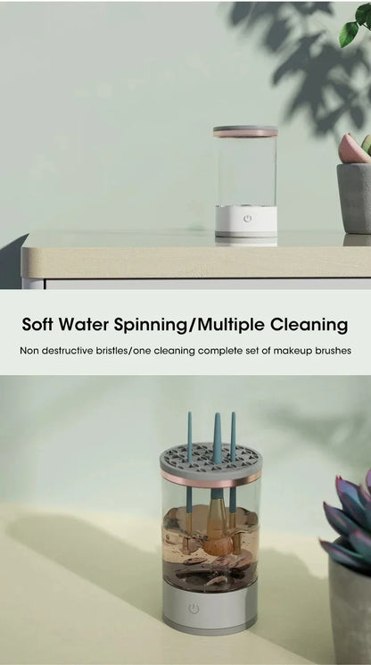 Automatic Rotating Makeup Brush Cleaner Electric Cosmetic Brush Washing Machine