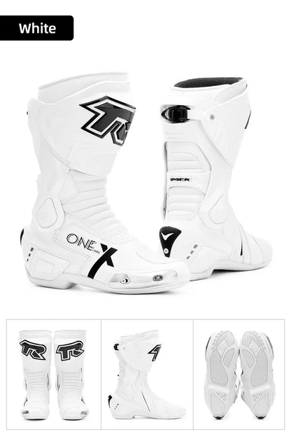 Professional Motorcycle Boots Men Motocross Off Road Racing Boots Wear Resistant Botas Moto Anti-slip Motorcyclist Shoes