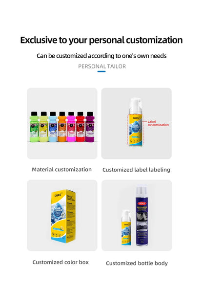 AUTOGO Multi-Functional Foam Cleaner, Powerful Stain Remover, Car Interior Leather Seat Cleaner, Special for White Shoes