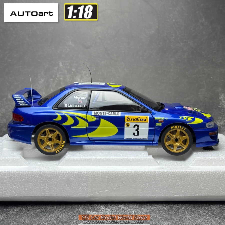 AUTOART Die-cast car model 1/18 Subaru Impreza WRC Rally of Monte Carlo  Static display car models