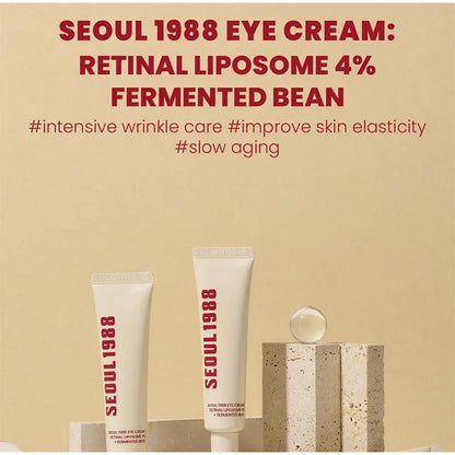Seoul 1988 Retinal Liposome Face Cream,Snail Mucin Essence Rice Moisturizing Soothing Toner,Retinol Eye Serum,Korean Skincare