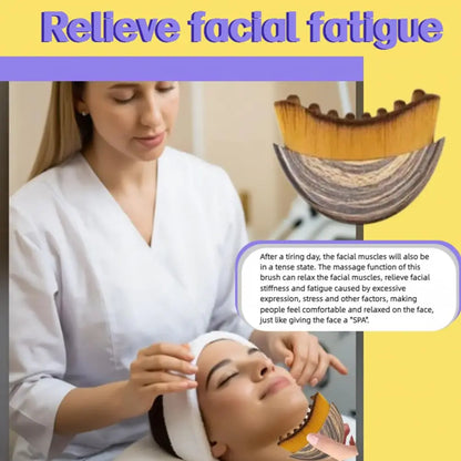 Facial Lymphatic Contour Brush–Ergonomic Dry Brush for Face,Jawline&Chin Sculpting,Lymphatic Massage,Skin Lifting, Anti-Puffine