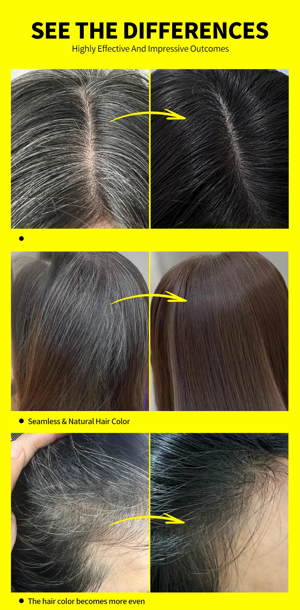 Waterproof Quick Hair Dye Stick with Comb Temporary Long-Lasting Hair Color Stick Disposable Fast Gray Coverage Hair Color Pen