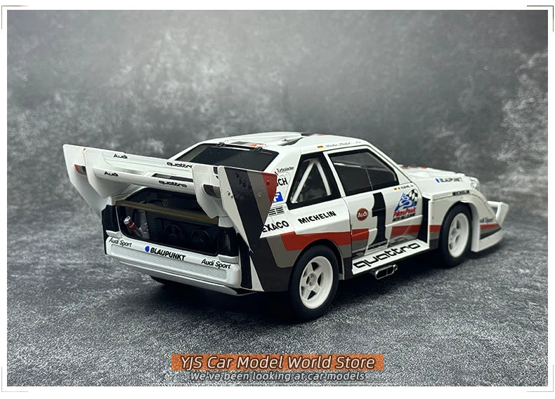 AUTOART 1/18 Audi Sport Quattro S1 Pikes Peak 1987 #1  Racing car model Car model Static ornament Collect Metal material