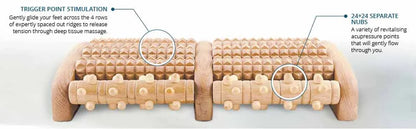 Wooden Foot Massager Roller Reflexology for Stress Fitness Health Care Feet Massager Colorful Massage Roller Pain Relief