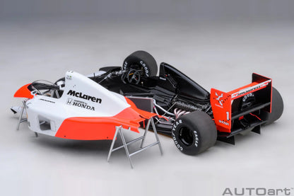 AUTOART New 1/18  Honda MP4/6 1991 #1 (with McLaren logo)  Car model  Send to a friend  Personal collection Static ornament