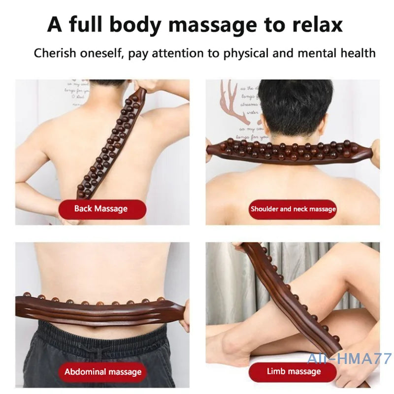 37 Beads Rolling Whole Body Universal Back Needle Massage Scraping Stick Point Treatment Guasha Relax Therapy Tool