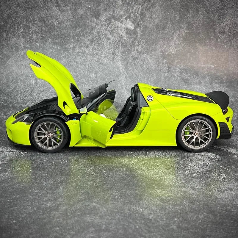 AUTOART car model simulation 1/18 Porsche 918 Car Model alloy room ornament display cars model boy collection christmas gift