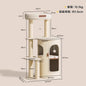 Cat Tree for Small Spaces Multi Level Scratching Post with Cat Condo and Sisal Barrel