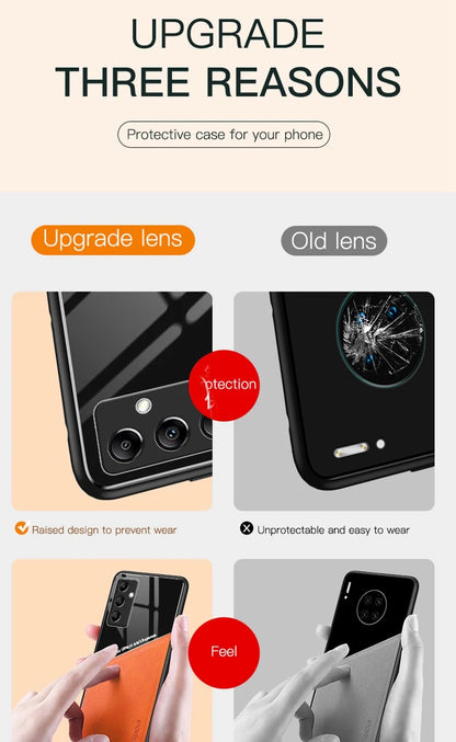 Luxury Leather Phone Case for Samsung Galaxy M14 Cover M34 M54 M13 M22 M23 M32 M33 M52 M62 Magnetic Silicone Protection Case F62