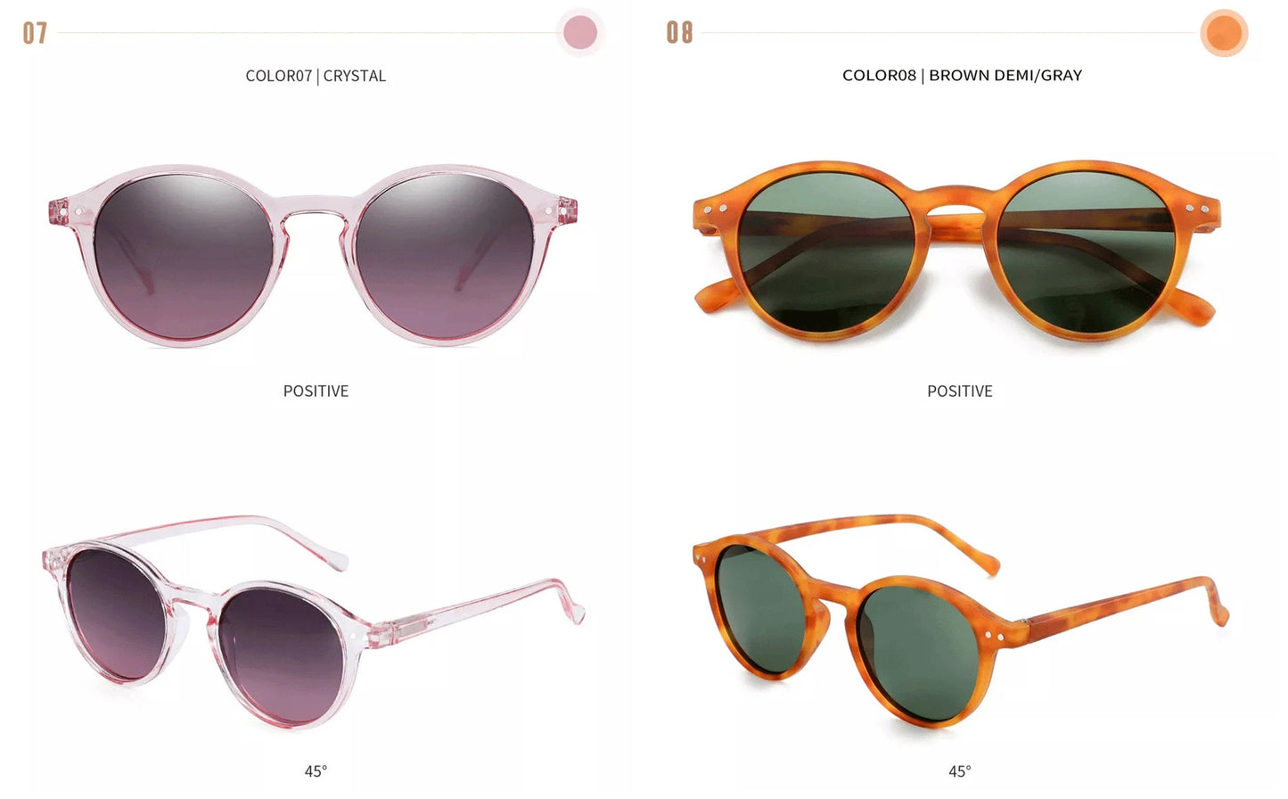 ZENOTTIC (S Size) Retro Circular Polarized Sunglasses 2026 Men Women Vintage Small Round Sun Glasses UV400 Goggles Shades