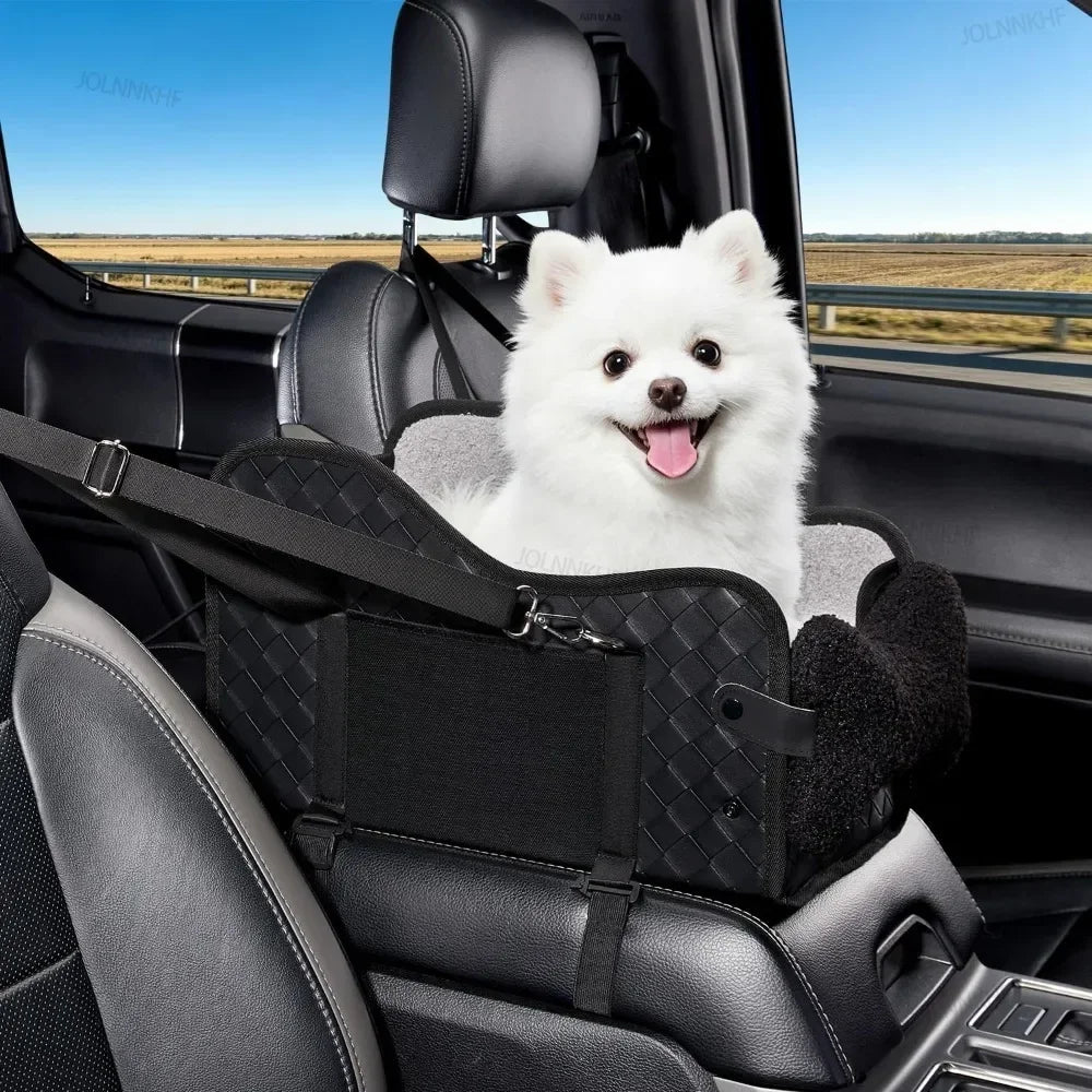 Center Console Dog Car Seat Portable Car Safety Travel Dog Beds Pet Puppy Middle Console Dog Car Seat for Small Dogs Cats