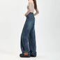 Ins Fashion American Retro Baggy High Waisted Jeans Woman High Street Denim Pants Reversible Trousers Streetwear Y2K Loose Jeans