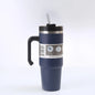Stainless Steel Car Thermos Bottle Travel Sports Water Bottle Large Capacity with Handle Straw Mug Outdoor Coffee Cup 20oz/30oz