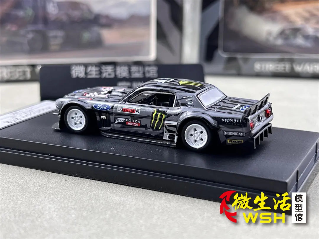 SW 1:64 Ford Mustang Hoonicorn RTR KamaZ Modified Trailer Simulation Static Alloy Car Model Gift Toy.