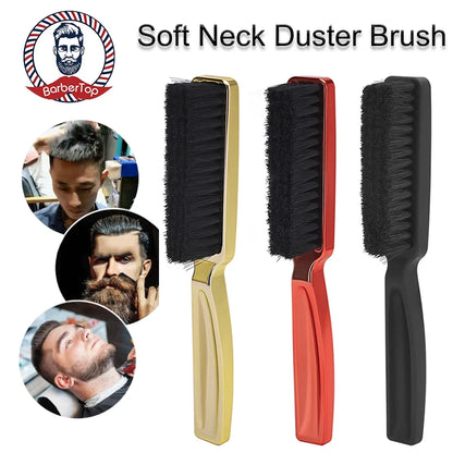 Soft Hair Cleaning Brush Barber Plastic Handle Retro Neck Duster for Salon Hairdressing Styling Tool to Remove Comb Breaks