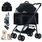 Dog Carrier Backpack 3-in-1 Pet Stroller Wagon Removable Carrier Cat Stroller for Medium Dogs Up to 55lbs Daily Travel Use