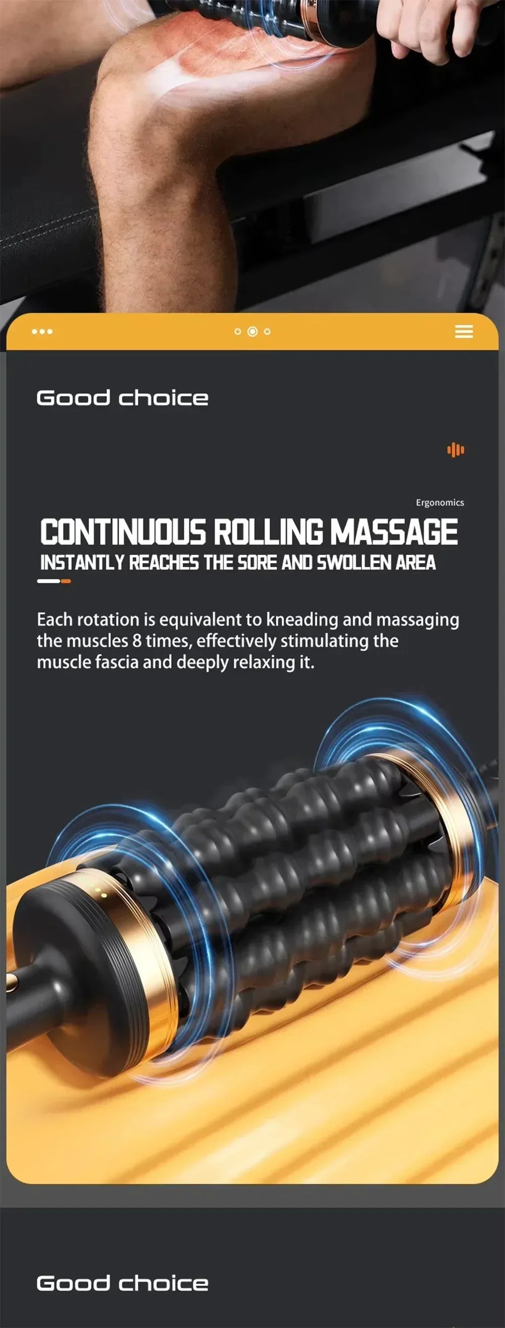 Hand Held Massager Relax Stress Massager for Muscle Rolling Percussive Massager Powered Muscle Roller Massager Whole Body Relax