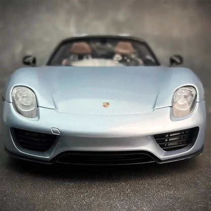 AUTOART car model simulation 1/18 Porsche 918 Car Model alloy room ornament display cars model boy collection christmas gift