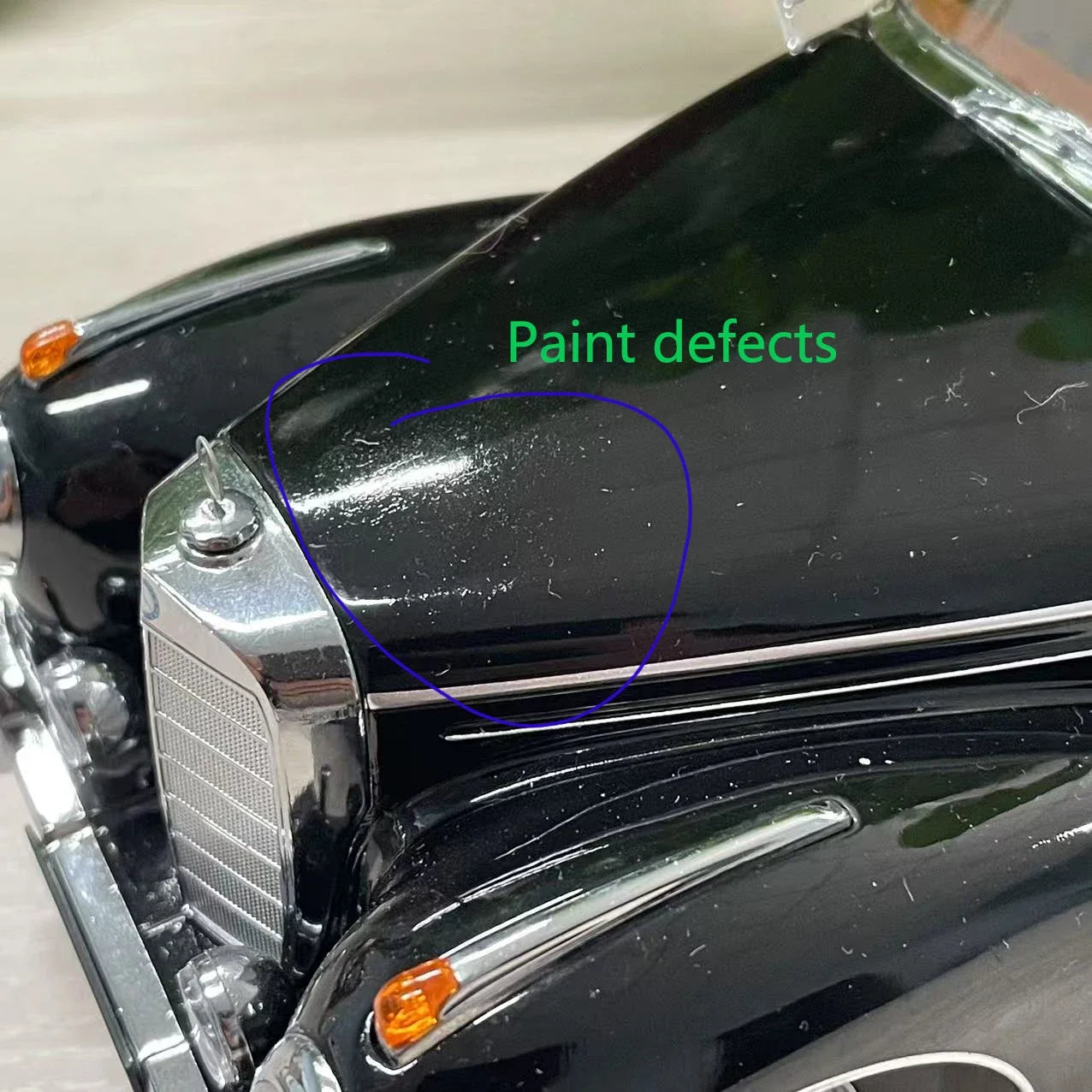 1:18 Benz Convertible Car Model Die-cast Alloy Collection 300 Sc Cabriolet 1957 & Coupe 1955 The Paint Defective