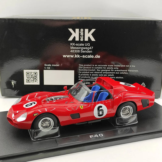 Ferrari F40 24H Le Mans Defective KK 1:18 Scale Alloy Car Model