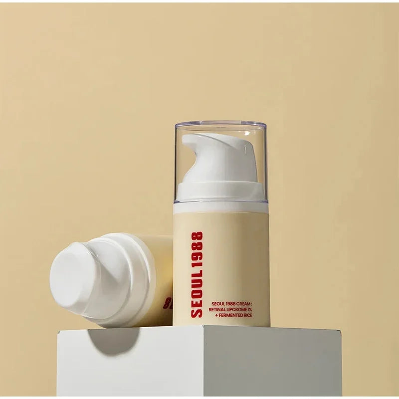 Seoul 1988 Retinal Liposome Face Cream,Snail Mucin Essence Rice Moisturizing Soothing Toner,Retinol Eye Serum,Korean Skincare