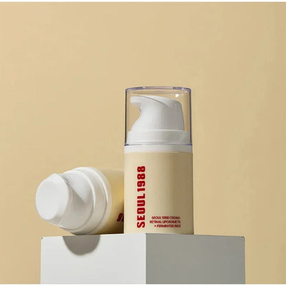 Seoul 1988 Retinal Liposome Face Cream,Snail Mucin Essence Rice Moisturizing Soothing Toner,Retinol Eye Serum,Korean Skincare