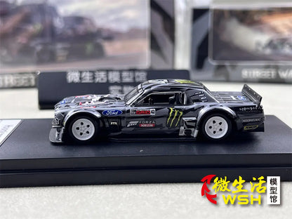 SW 1:64 Ford Mustang Hoonicorn RTR KamaZ Modified Trailer Simulation Static Alloy Car Model Gift Toy.
