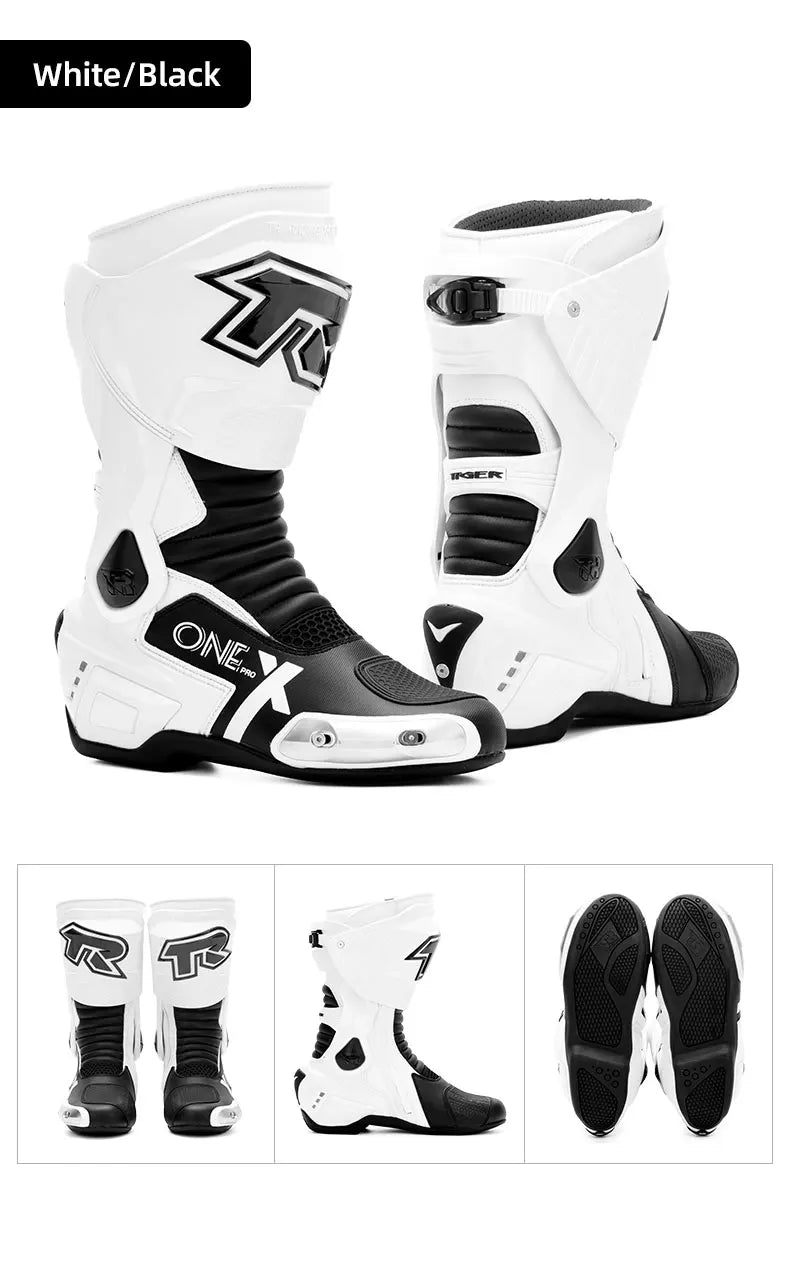 Professional Motorcycle Boots Men Motocross Off Road Racing Boots Wear Resistant Botas Moto Anti-slip Motorcyclist Shoes